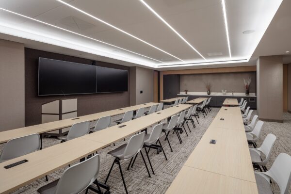 Skyline Gather Skyline Gather conferencing space set classroom style at 200 Park Avenue